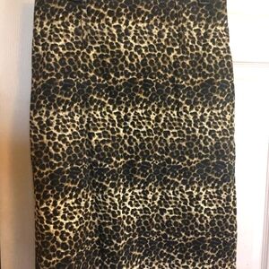 Animal Print Pencil Skirt S Medium